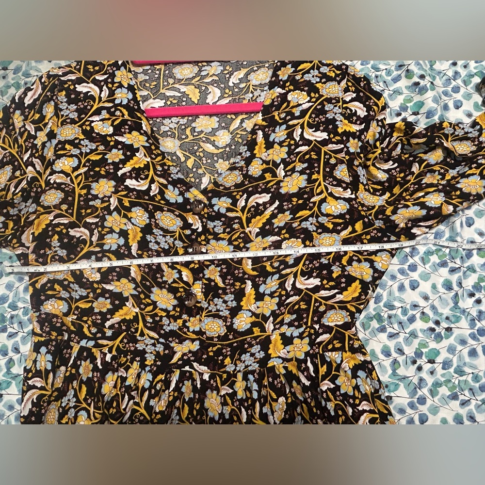 SHEIN Unity All Over Floral Print Flounce Sleeve A-Line Dress - Picture 10 of 11